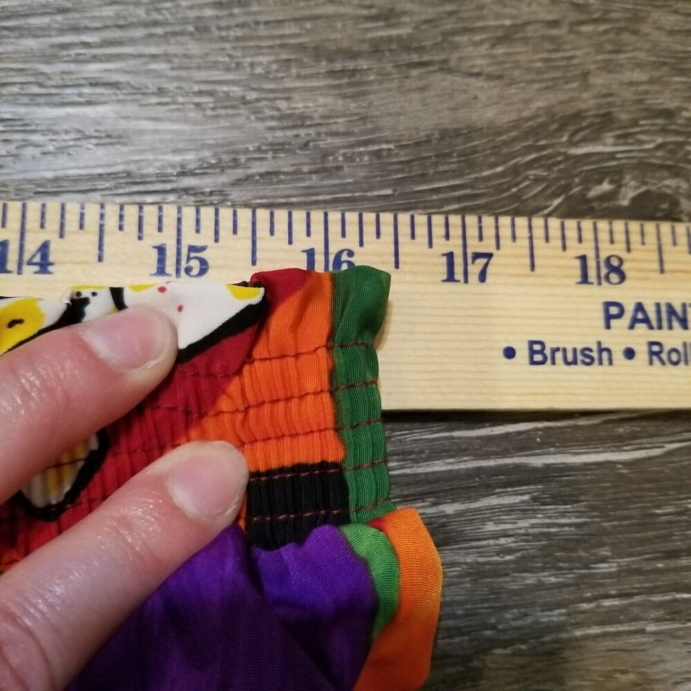 Mom Shorts Size Small Vintage 80s Elastic Waist Colorful Travel Casual Patches - Picture 7 of 11